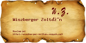 Wiszberger Zoltán névjegykártya